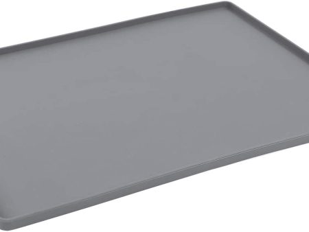 Messy Mutts Dog Cat Bowl Mat Silicone Cool Grey on Sale