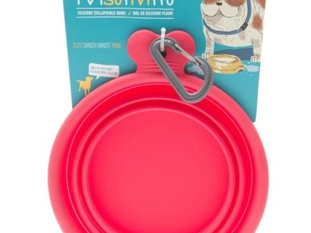 Messy Mutts Dog Collapsible Bowl Red 1.5 Cup Discount