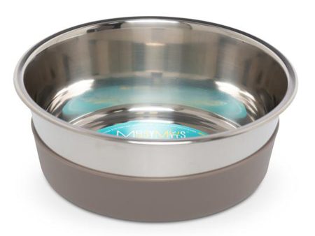 Messy Mutts Dog Bowl Stainless Steel NonSlip Bottom Large Cheap