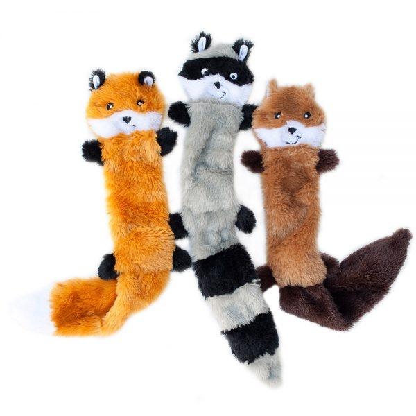 ZippyPaws Skinny Peltz Set of 3 No Stuffing Plush Dog Toys Online now