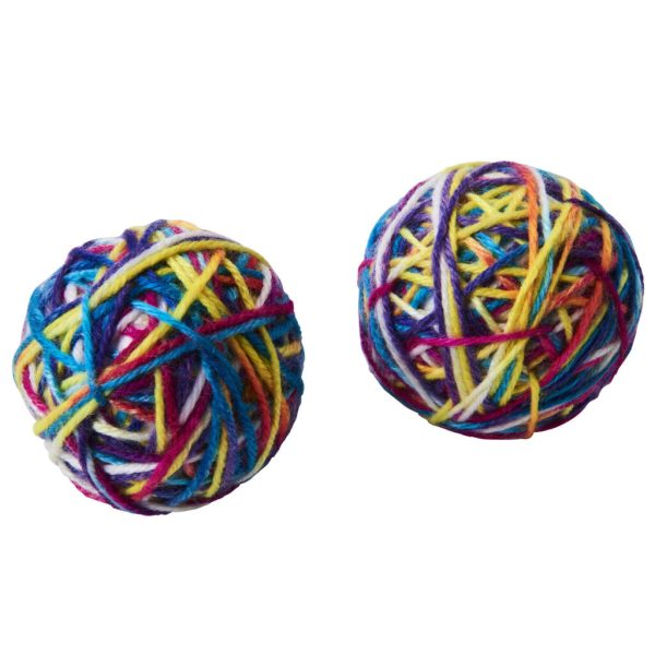 Ethical Spot Sew Much Fun Yarn Balls 2.5″ 2 Pk Cat Toy For Sale