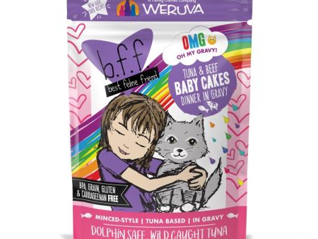 Weruva BFF Tuna & Beef Baby Cakes Recipe Pouches Wet Cat Food Online Sale