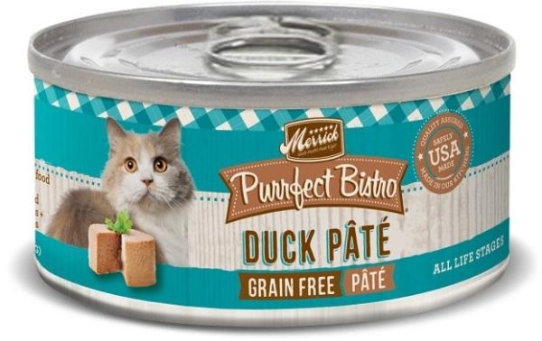 Merrick Purrfect Bistro Duck Pate Grain Free Canned Cat Food Supply