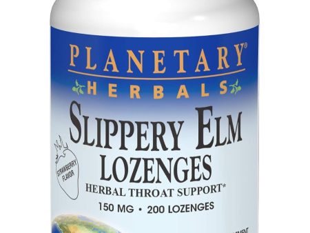 Planetary Herbals, Slippery Elm Lozenges Strawberry Flavor, 200 lozenges Online Hot Sale