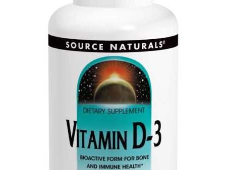 Source Naturals, Vitamin D 3 5000 IU, 100 softgels Online Sale