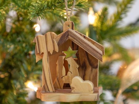 Hand Carved Olive Wood Nativity Ornament Supply