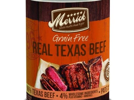 Merrick Grain Free 96% Real Texas Beef Canned Dog Food Supply