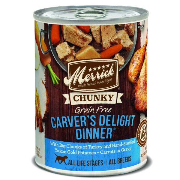 Merrick Grain Free Chunky Carvers Delight Dinner Canned Dog Food For Cheap