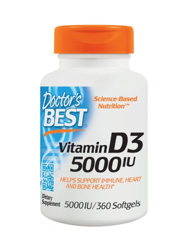 Doctor s Best, Vitamin D3, 5000IU, 360 soft gels Hot on Sale