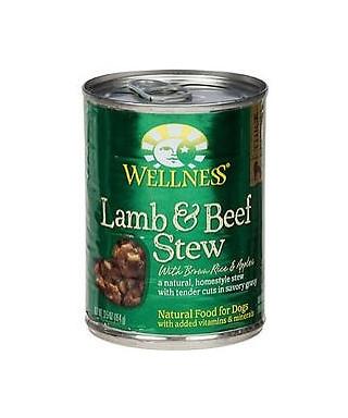 Wellness Natural Lamb and Beef Stew with Brown Rice and Apples Wet Canned Dog Food Hot on Sale