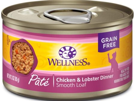 Wellness Complete Health Natural Grain Free Chicken and Lobster Pate Wet Canned Cat Food For Cheap