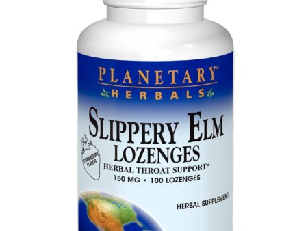 Planetary Herbals, Slippery Elm Lozenges Strawberry Flavor, 100 lozenges Online Hot Sale