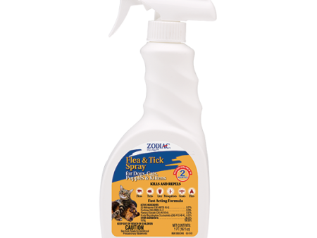 ZODIAC FLEA & TICK SPRAY FOR DOGS, CATS, PUPPIES & KITTENS For Sale