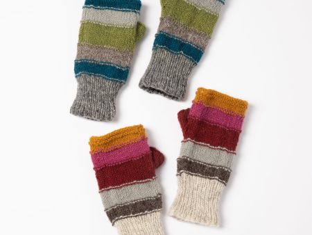 Bold Stripes Hand Knit Hand Warmers Supply