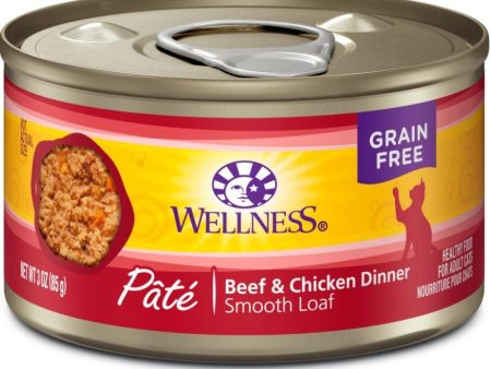 Wellness Complete Health Natural Grain Free Beef and Chicken Pate Wet Canned Cat Food For Discount