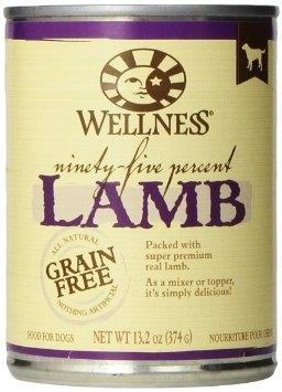 Wellness Natural Grain Free 95%  Lamb Recipe Adult Wet Canned Dog Food For Discount