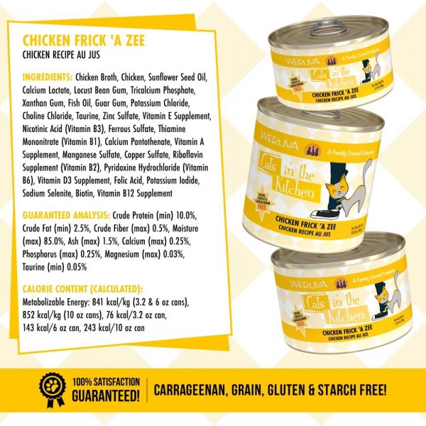 Weruva Cats in the Kitchen Chicken Frick  A Zee Canned Cat Food For Sale