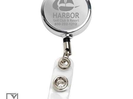 30  Cord Solid Metal Retractable Badge Reel and Badge Holder Online Sale