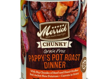 Merrick Grain Free Chunky Pappy s Pot Roast Dinner Canned Dog Food Fashion