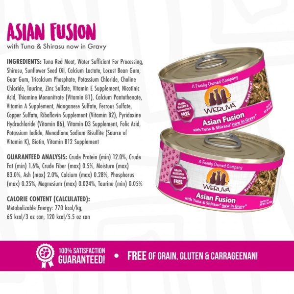 Weruva Asian Fusion With Tuna & Shirasu in Gravy Canned Cat Food Online