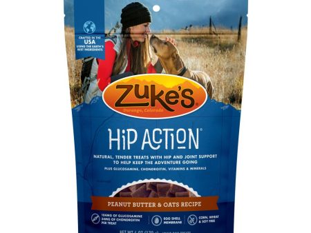 Zukes Hip Action Peanut Butter and Oats Dog Treats with Glucosamine and  Chondroitin For Sale