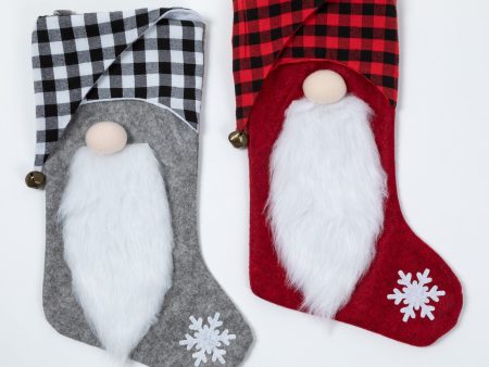 Jingle Bell Gnome Stocking Cheap