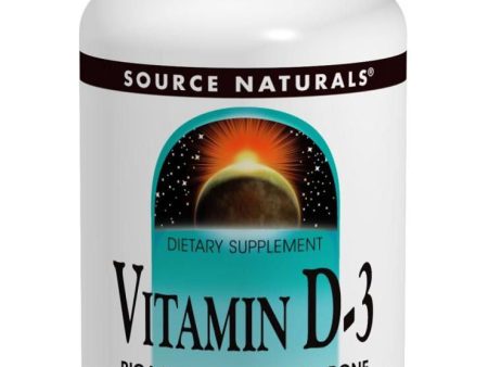 Source Naturals, Vitamin D 3 400 IU, 100 ct Supply