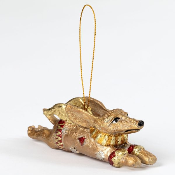 Beaded Coppertini Dog Ornament Fashion