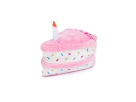 ZippyPaws NomNomz Plush Pink Birthday Cake Dog Toy Online Hot Sale