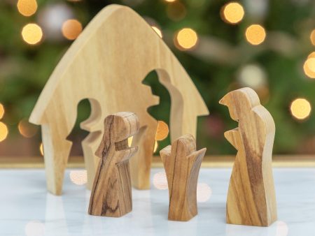 Hand Carved Olive Wood Holy Family Nativity Puzzle Online