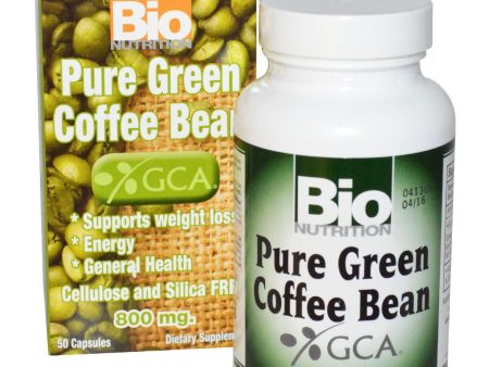 Bio Nutrition, Pure Green Bean Coffee, 50 caps For Cheap