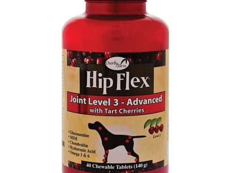 Overby Farm Hip Flex Joint Level 3 Advance Care with Glucosamine & MSM Chewable Tablets for Dogs Hot on Sale