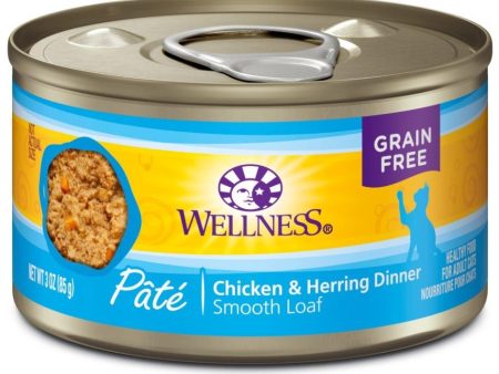 Wellness Complete Health Natural Grain Free Chicken and Herring Pate Wet Canned Cat Food Cheap