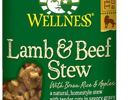 Wellness Natural Lamb and Beef Stew with Brown Rice and Apples Wet Canned Dog Food Hot on Sale