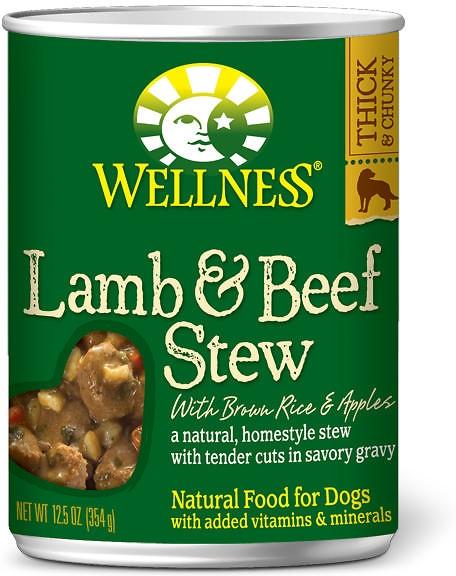 Wellness Natural Lamb and Beef Stew with Brown Rice and Apples Wet Canned Dog Food Hot on Sale