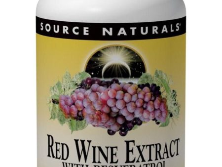 Source Naturals, Red Wine Extract w Resveratrol, 60 ct Online now