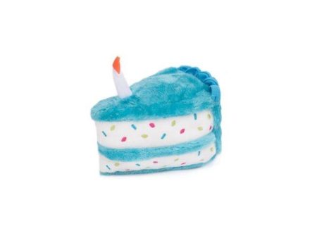 ZippyPaws NomNomz Plush Blue Birthday Cake Dog Toy Fashion