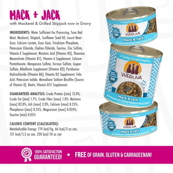 Weruva Mack And Jack With Mackerel and Grilled Skipjack Canned Cat Food Online