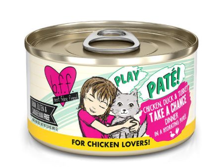 Weruva BFF PLAY Paté Chicken, Duck & Turkey Take a Chance Dinner in a Hydrating Purée Cat Food For Sale