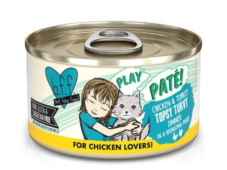 Weruva BFF PLAY Paté Chicken & Turkey Topsy Turvy Dinner in a Hydrating Purée Cat Food Sale