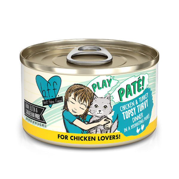 Weruva BFF PLAY Paté Chicken & Turkey Topsy Turvy Dinner in a Hydrating Purée Cat Food Sale