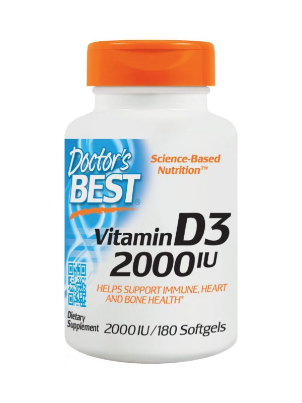 Doctor s Best, Vitamin D3, 2000IU, 180 soft gels on Sale