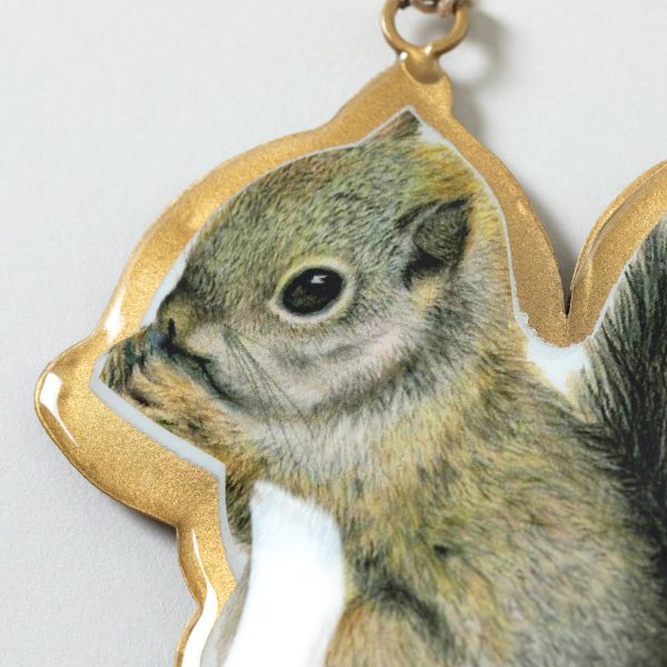 Love for Squirrels Metal Ornament Supply