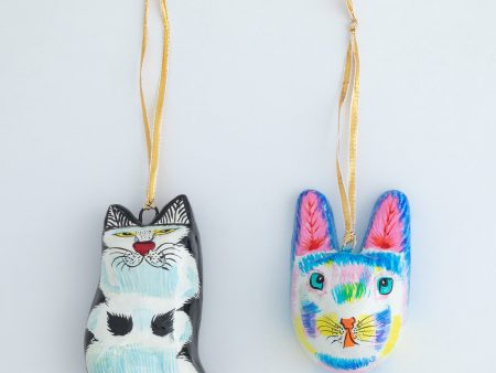 Hand Painted Cat Ornament Supply