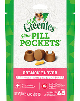 Greenies Pill Pockets Feline Treats Salmon 1.6Oz on Sale