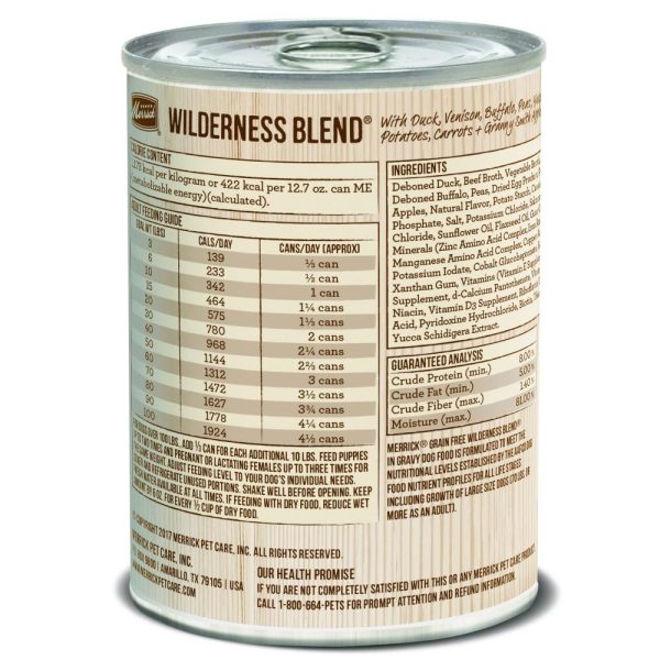 Merrick Grain Free Wilderness Blend Canned Dog Food Online