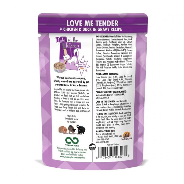 Weruva Cats In the Kitchen Love Me Tender Pouches Wet Cat Food For Discount