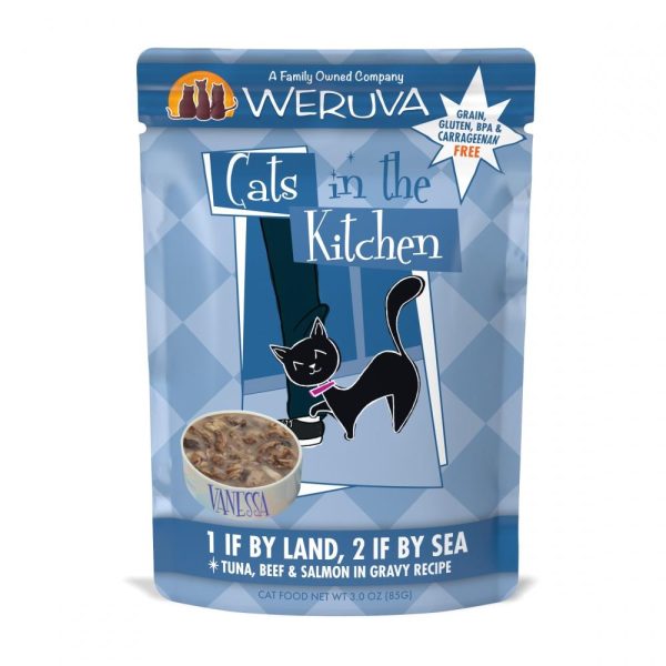 Weruva Cats In the Kitchen 1 If by Land 2 If by Sea Pouches Wet Cat Food Cheap