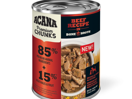 ACANA Beef Recipe in Bone Broth Premium Chunks Wet Dog Food Online now