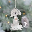 Fluffy Dog Mixed Metal Ornament Cheap